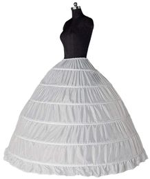 BABYONLINE Underskirt Skirt Half Slips Wedding Accessories 6 Hoop Crinoline Black White Long Wedding Petticoat Ball Gown Dress