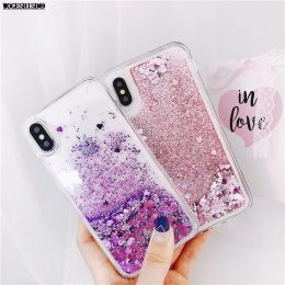 Glitter Case For iPhone 15 14 13 12 mini 11 Pro X XR XS Max Quicksand Liquid Silicone Soft Cover For iPhone 6s 6 7 8 Plus Coque