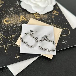 Classic Retro Style Silver Plated Earrings Designer Casual Fashion Earrings Design High-Quality Earrings With Box For Charming Girls Birthday Party
