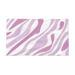 Towel Pink Waves 40x70cm Face Wash Cloth Water-absorbent Suitable For Outdoor Traveller