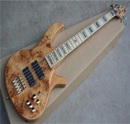 5 Strings Original Body Electric Bass Guitar with Maple FingerboardPearl InlayActive PickupsCan be customized8208918