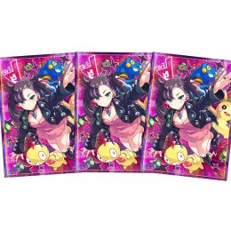 50PCS 67X92mm Laser Anime Card Sleeves Marnie TCG Card Art Sleeves Protector Cards Shield Double Card Cover for MTG/PKM
