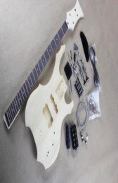 Factory Custom Unusual Shape Electric Bass Guitar KitParts with 4 StringsChrome HardwareDIY Bass GuitarOffer Customized9153261