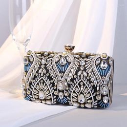 Evening Bags Women Clutch Beads Wedding Wallets With Chain Diamond Party Dinner Mini Drop