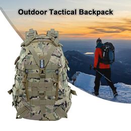 Heavy Duty Backpack Camouflage Hiking Day Pack for Men Waterproof Oxford Cloth Rucksack Outdoor Sports Backpacking Bag Durable