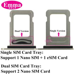 SIM Card Holder For iPhone 14 13 12 11 Pro Max 14Plus Single Dual Sim Card Socket Holder Slot Tray Mobile Phone Accessories