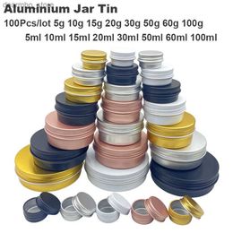 Food Jars Canisters 100Pcs Cosmetic Container 5/10/15/20/30/50/60 Aluminium Pot Jar With Lid Eye Cream Hair Conditioner Tin Jar Pot Cosmetic Metal L49