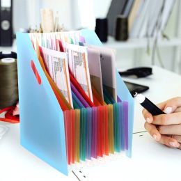 A4 Accordian File Organizer Rainbow Organ Storage Expander File Folder Storage For Office Expanding School Clip