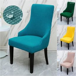 Chair Covers Water Repellent Accent Dining Cover Polar Fleece High Back Sloping Armchair Solid Color Seat Slipcovers