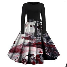 Basic Casual Dresses Halloween Costumes Womens Vintage Medieval Long Wrap For Women Over 70 Sequin Dress 4X Drop Delivery Apparel Clot Dhwce