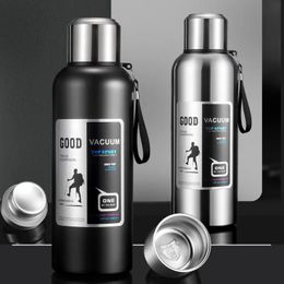 052L 316 Stainless Steel Water Bottle with Lid Cup Large Capacity Digital Thermos Portable Tumbler Coffee Vacuum Flask 240409