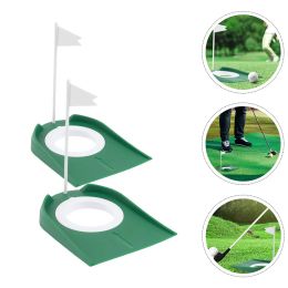 2 Pcs Golf Putting Disc Exercise Accessories Plastic Golfs Cup Equipment Training Hole Cpe Gadget Regulation