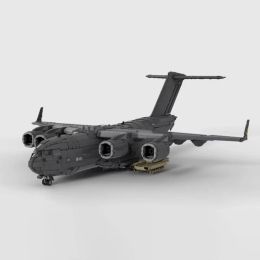 Moc Building Blocks UCS Global Overlord Strategic Transport Aircraft C-17 Model Technology Bricks DIY Assembly Toys Gifts
