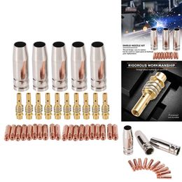 35Pcs 15AK Welding Torch Consumables 1Mm MIG Torch Gas Nozzle Tip Holder Of 15AK MIG Welding Torch Easy Instal