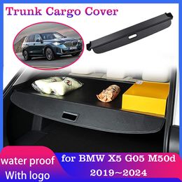 Trunk Cargo Cover for BMW X5 G05 M50d 2019~2024 Luggage Storage Blinds Rear Boot Tray Mat Security Shielding Shade Accessories