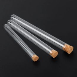 24Pcs/Lot All Size Clear Lab Glass Test Tube with Cork Stoppers Round Bottom Tube Container Laboratory Supplies