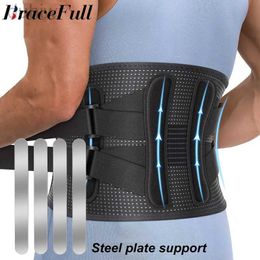 Slimming Belt Back Braces for Lower Pain Relief with 4 Stays Breathable Support Men/Women work lumbar support belt 240410