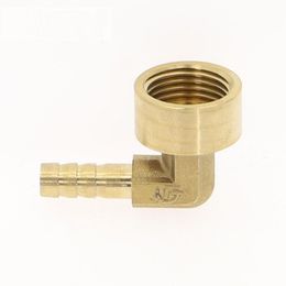 Brass Pipe Fitting PLF Pipe Joint 90 Degree Elbow 1/8" 1/4" 3/8" 1/2" Hose Barb Brass OD 6-8mm Coupler Connector Adapter