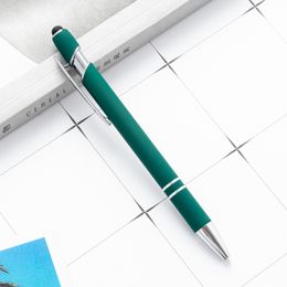 2000pcs Ballpoint Pens Metal 2 In 1 Capacitive Screen Touch Pen School Office Stationery Supplies