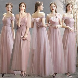 Casual Dresses Fashion Women's Wedding Prom Off The Shoulder Lace A-line Half Sleeve Party Maxi Bridesmaid Dress For Women Vestidos