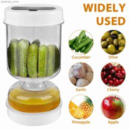 Food Jars Canisters Kimchi Jar Olives Hourlass Jar Kitchen Food Storae Fermentation Pickles Jar Dry And Wet Dispenser Tank Household Container L49