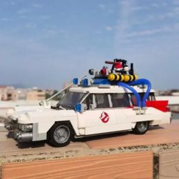 In Stock MOC Compatible 21108 Ghost Busters Ecto-1 Movie Car Building Blocks DIY Toys Assembly Model For Kids Boys Girls Gifts