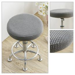 Chair Covers Round Cover Bar Stool Elastic Seat Home Nursery Simple Stretch Slipcover Solid Colours Supplies