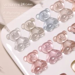 Vendeeni 24 Colours Transparent Cat Eye Gel Nail Polish Jelly Crystal UV Soak Off Gel Varnish Magnetic Nail Art Gel Lacquer 15ml