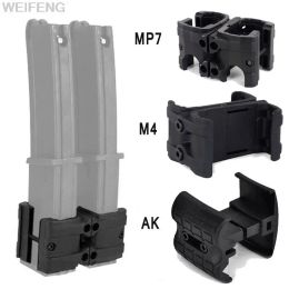 Tactical Dual Magazine Parallel Coupler for AR15 M4 MAG59 MP5 MP7 AK 47 74 Mag Connecter Clip Magazine Clamp Link Hunting Gear