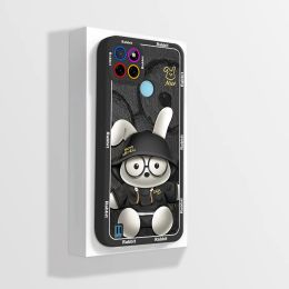 For Realme C21Y Case RealmeC21 Y Cute Panda Cover Liquid Silicone Soft Phone Case For Realme C21 C 21 Y C25Y Back Cover Bumper