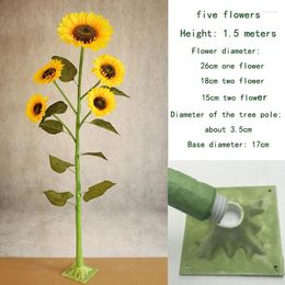 Decorative Flowers Sunflower Fake Flower Simulation Campus Decoration Home Living Room Floor