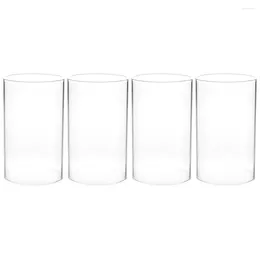 Candle Holders Decorations Exquisite Glass Covers Transparent Shades Protective Accessories