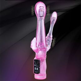 powerful triple Vibrator for woman 6Speed Massage Stick Masturbation Clit G Spot Orgasm Squirt AV Vibrating 2motor sexy Toys