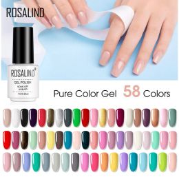 ROSALIND Classic Glass Bottle Pure Color Nail Gel Vernis Semi Permanent Primer Top Coat Bright For Nail Art Design LED/UV Lamp