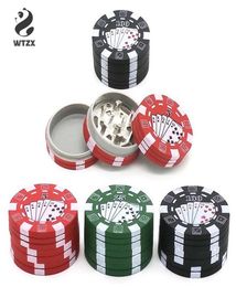 Useful High Quality 3 Layers Chip 55mm Zinc Plastic Spice Tobacco Herb Smoke Grinder for Smoker As Smoking Accessory Crusher8864450