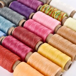 0.8mm 150D Leather Waxed Thread Cord For Hand Stitching Leather Thread DIY Bracelet Jewellery Making 50 Metres Round Waxed Line