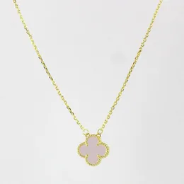 2024 Fashion Classic4/Four Leaf Clover Necklaces Pendants Stainless Steel 18K Gold Plated for Women Girl Valentine's Mother's Day Engagement Jewellery a12