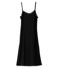 Womens Ladies Lace Full Slip Cami Stretch Petticoat Adjustable Strappy Underskirt Under Dress Long Vest Black White 903B683 Q07127559604