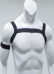 Mens Lingrie Adjustable Male Sexy Costumes Body Chest Harness Belt Gay Bondage Elastic Shoulder Muscle Support Brace Night Perform3092848