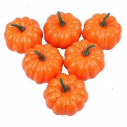 Decorative Flowers 6Pcs Halloween Foam Artificial Pumpkins DIY Fake Vegetables Ornament Simulation Plant Home Decor For Kindergarten Family