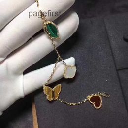 Designer Jewelry van clover bracelet Classic Clover Heart Leaf Luxury Charm Bracelets 18K White Gold Plated Bracelet Ladies and Girls