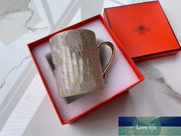 Top Designer Mug Nordic Style Ceramic Cup Three-Dimensional Enamel Pattern Gift Box