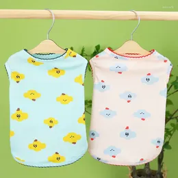 Dog Apparel Cartoon Full Print Spring And Summer Pet Clothes Puppy Vest Teddy Two Legs Supplies XS-XL