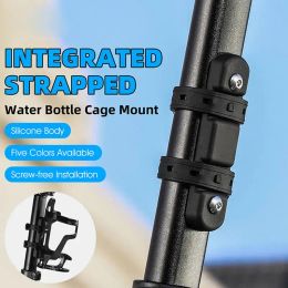 Drink Holder For Bike Bike Silicone Cage Mounting Base For Water Bottle Adjustable Bottle Holder Cage Base For Folding Bikes