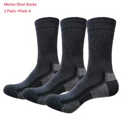 Sweatshirts Fall Winter Merino Wool Socks Men Women Hiking Socks Merino Wool Socks Thermal Warmest Breathable Odour Resistance Size 4146