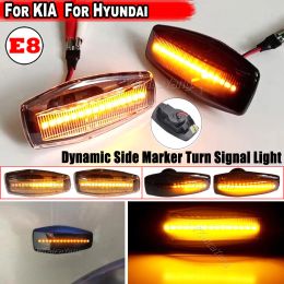 2pcs Dynamic Blinker Indicator LED Turn Signal Light Side Marker Sequential Lamp For Hyundai i10 Getz Elantra Sonata KIA SEDONA
