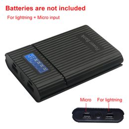 4x18650 DIY Power Bank Case Portable 18650 Battery Charger Storage Box Digital Display Fast Charging Mobile Power Box For Phone