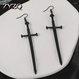 Dangle Earrings ZYZQ Fashion Dark Punk Metal Crucifix Sword For Women Men Personality Neo-gothic Creative Dagger Jewellery