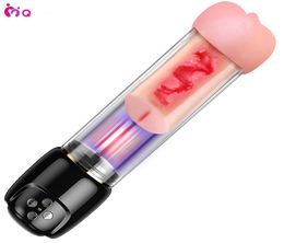 Automatic Electric Vibrator Male Penis Pump Enlargement Vacuum Pump Prolong Enhancer Penis Enlarger Extender Sex Toy For Men Gay Y1560279