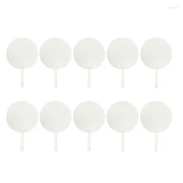 Decorative Figurines DIY Blank Fan10pcs Multifunction Holiday Decoration Ornament Accessory For Kid Girl Boys Crafts Household Supplies
